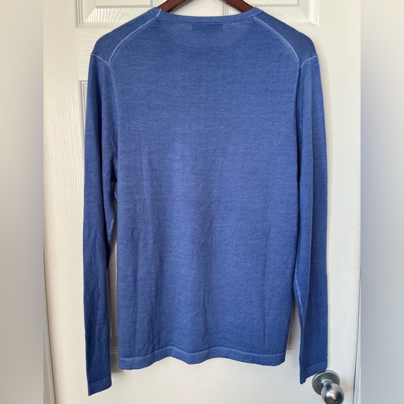 NWT Men’s Patrick Assaraf Extra-Fine Merino Vintage Wash Crewneck | Size Large - Picture 7 of 9